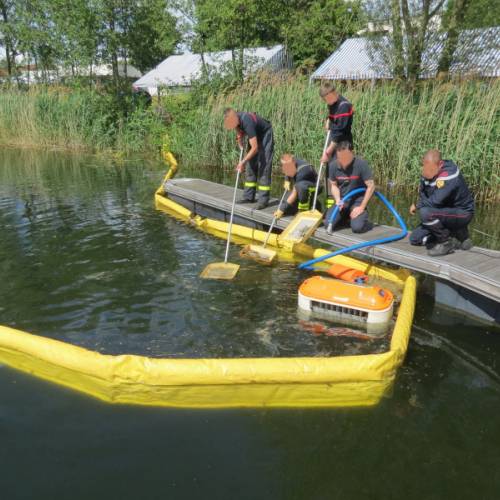 Barrière anti-pollution sur cours d’eau – Intervention d’urgence environnementale