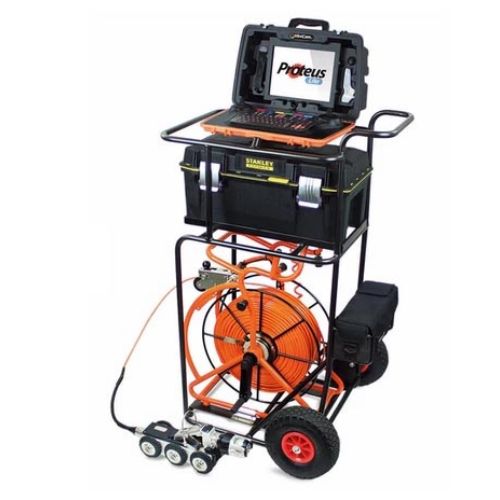 Chariot robotisé pour inspection caméra des canalisations