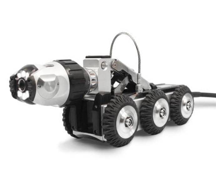 Caméra robotisée Minicam utilisée pour l’inspection télévisée des réseaux EU et EP. ITLP Services intervient en Bretagne pour diagnostics, contrôles fin de chantier et recherche d’anomalies.